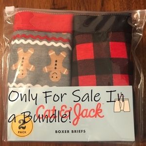 Cat & Jack Christmas Boxers - Gingerbread & Plaid